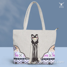 Bolsa de ombro portátil Bohemian Owl Macrame